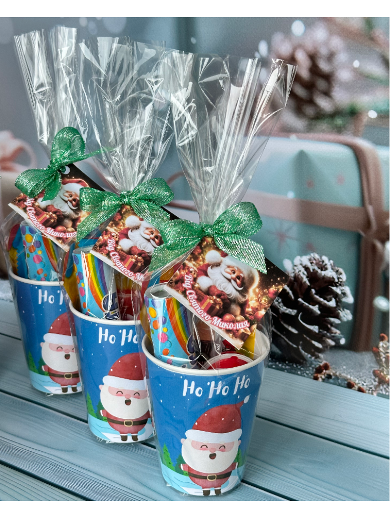 Солодощі для новорічної дитячої вечірки, Унікальні комплекти цукерок для дитячого свята Солодощі для новорічної дитячої вечірки, Унікальні комплекти цукерок для дитячого свята